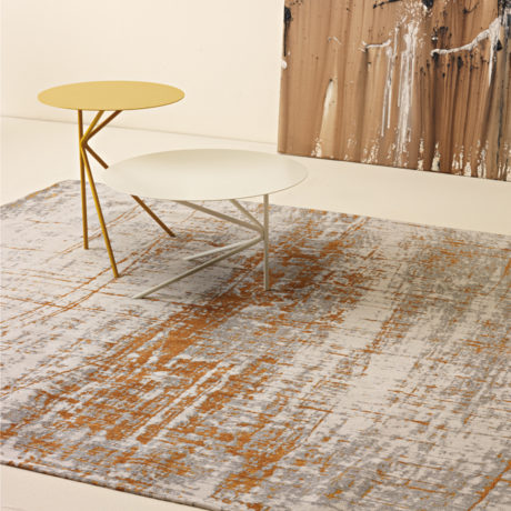 Rug rectangular in chenille cotton for modern interior furnishing | Raggio di Sole