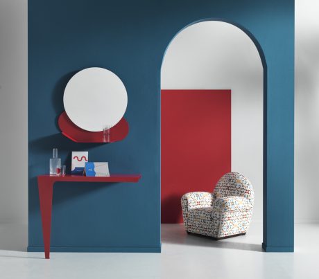 NUVOLA wall mirror with shelf