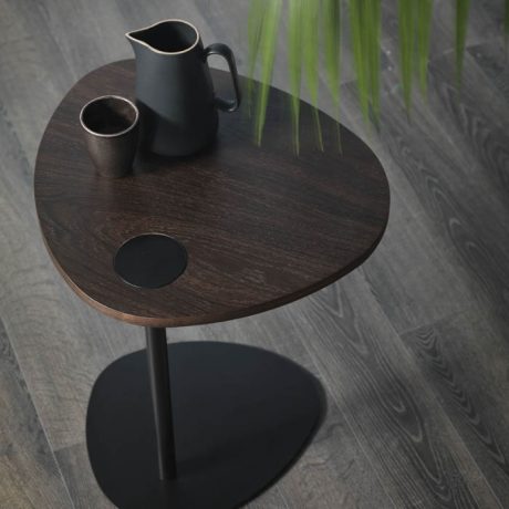 HUG coffee table with smoked oak top